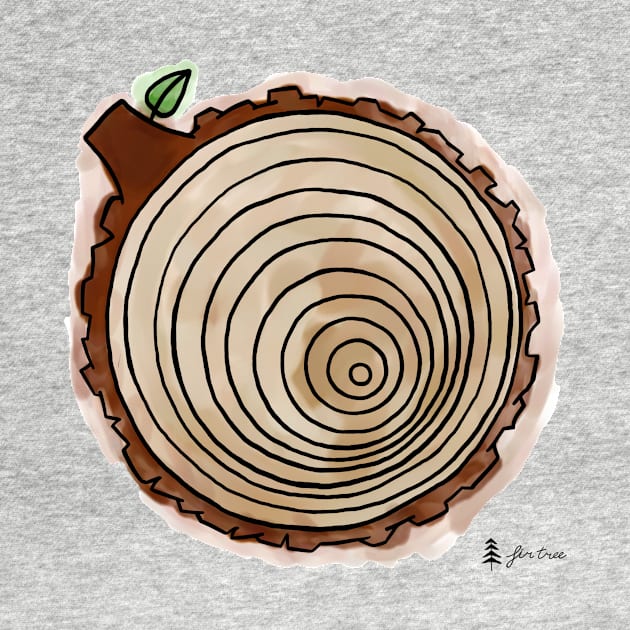 Tree Rings Watercolor by FirTree